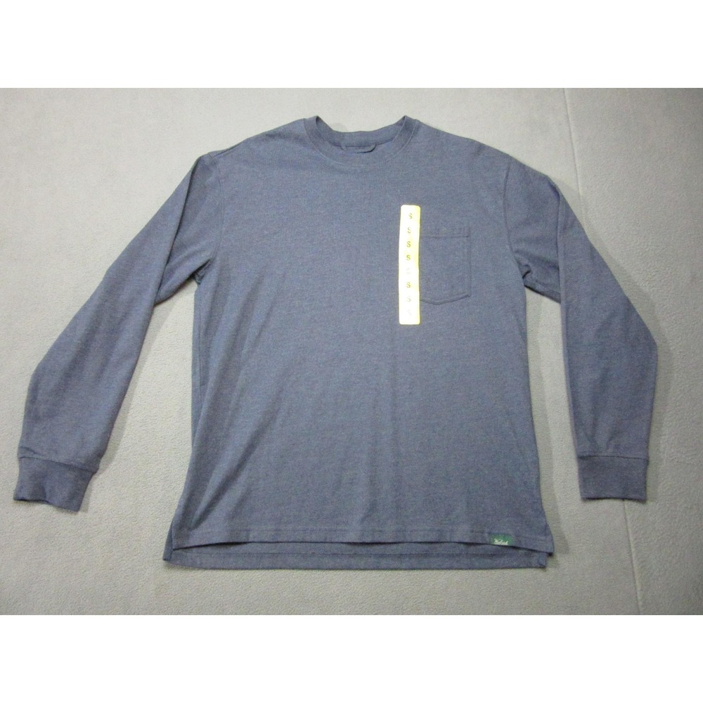 Woolrich Pocket Tee Mens S Blue New Long Sleeve Green Label Crewneck 1805125